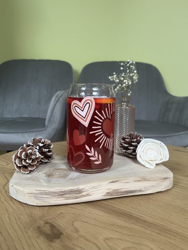 Sklenička Aesthetic Hearts