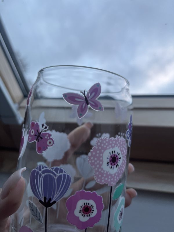 Sklenička Flowers and Butterflies- Vada - Image 3